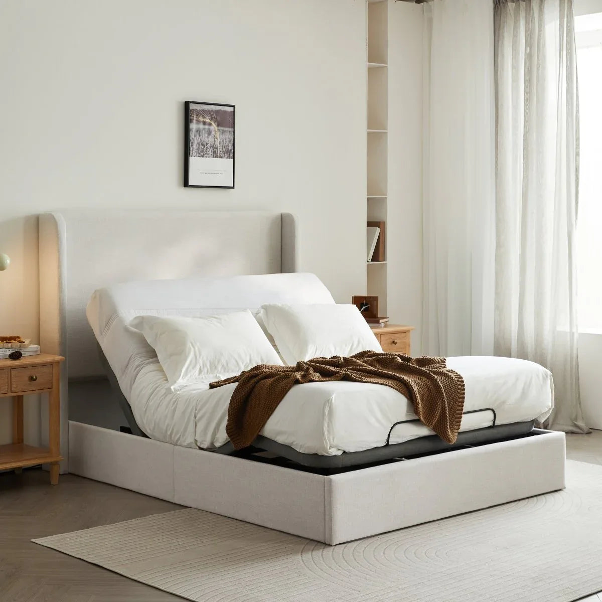 Queen Adjustable Bed Base Frame With Massage and Wireless Remote - Omega Lifestyles