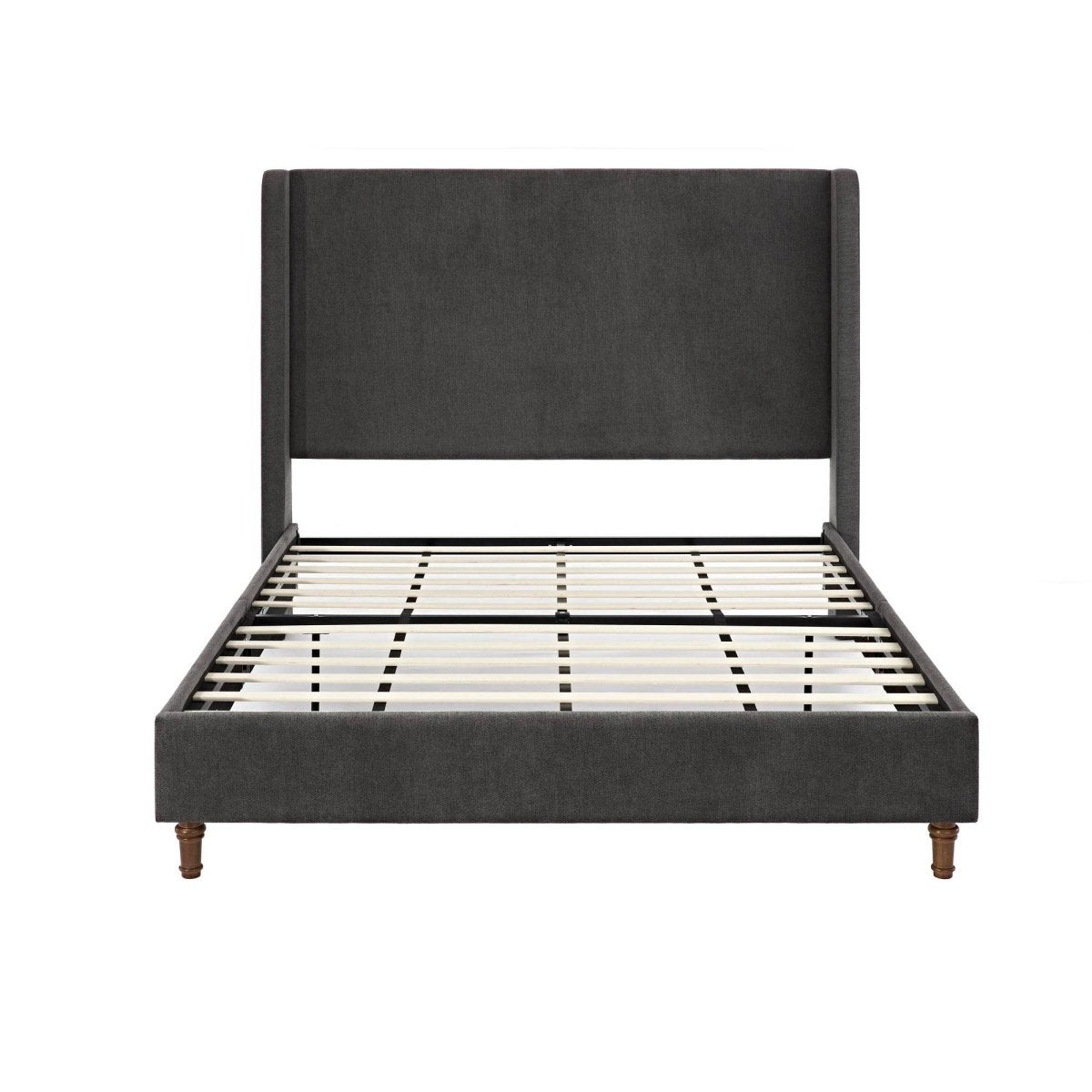Queen Contemporary Velvet Upholstered Bed Frame - Serenova - Omega Lifestyles