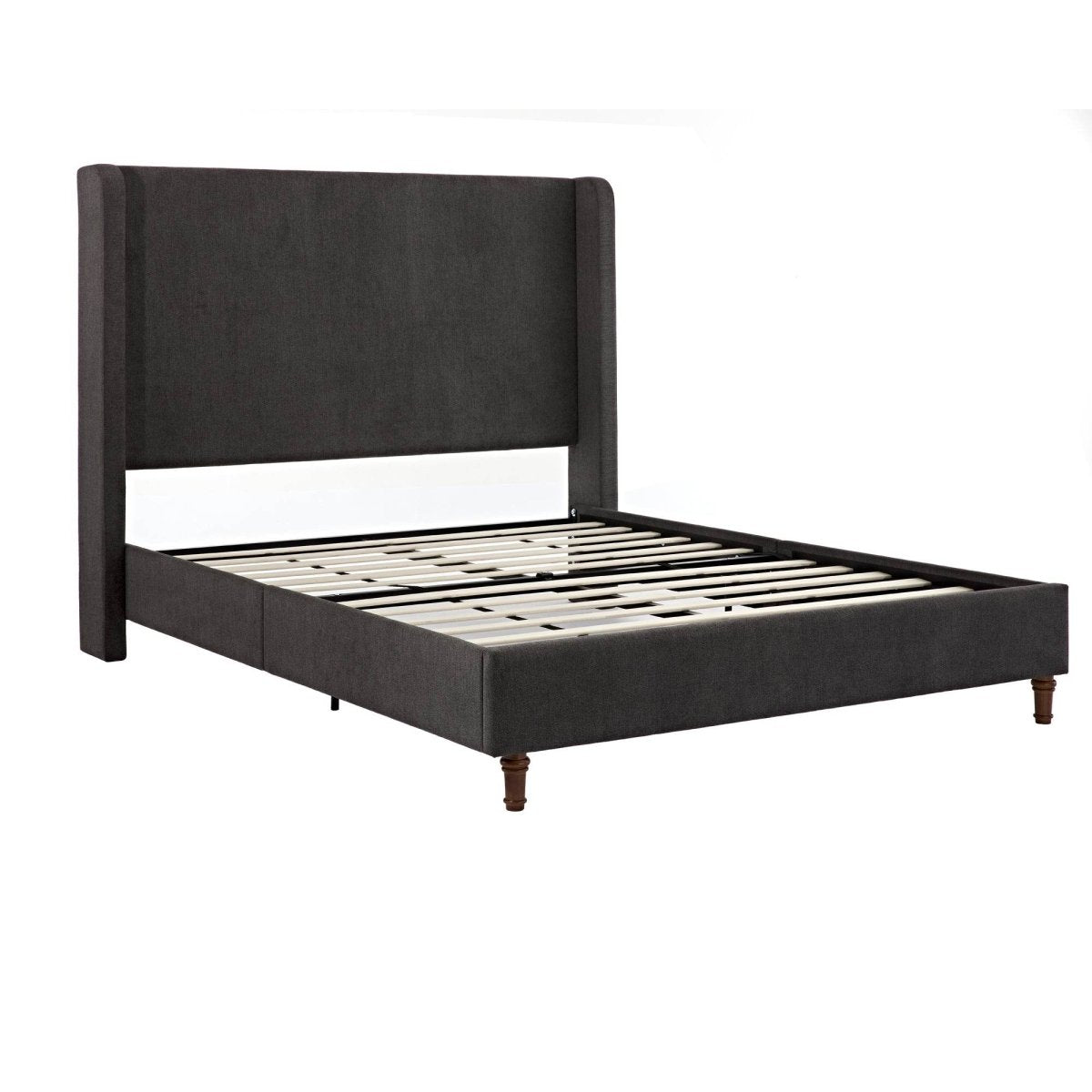 Queen Contemporary Velvet Upholstered Bed Frame - Serenova - Omega Lifestyles