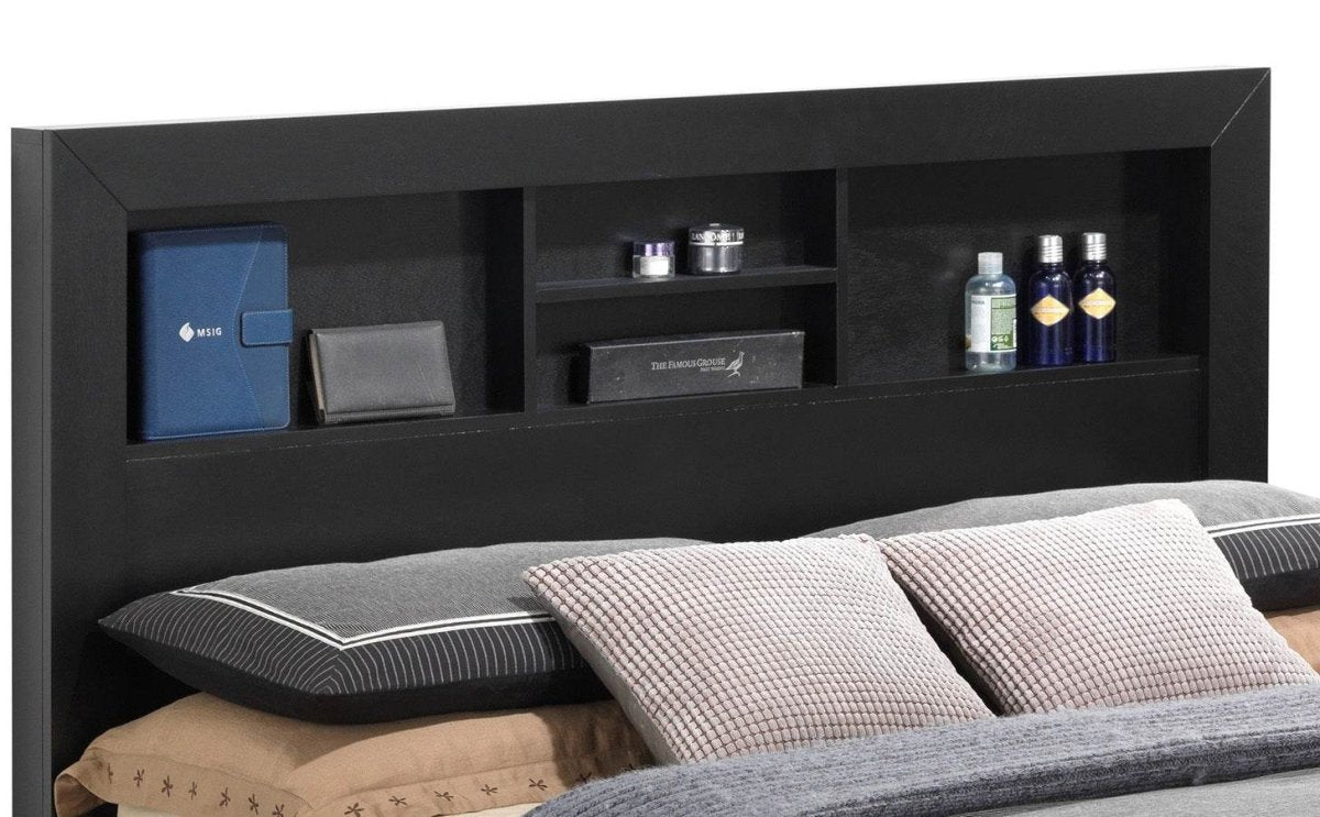 Queen Elegant Black Storage Bed Frame - Serenova - Omega Lifestyles