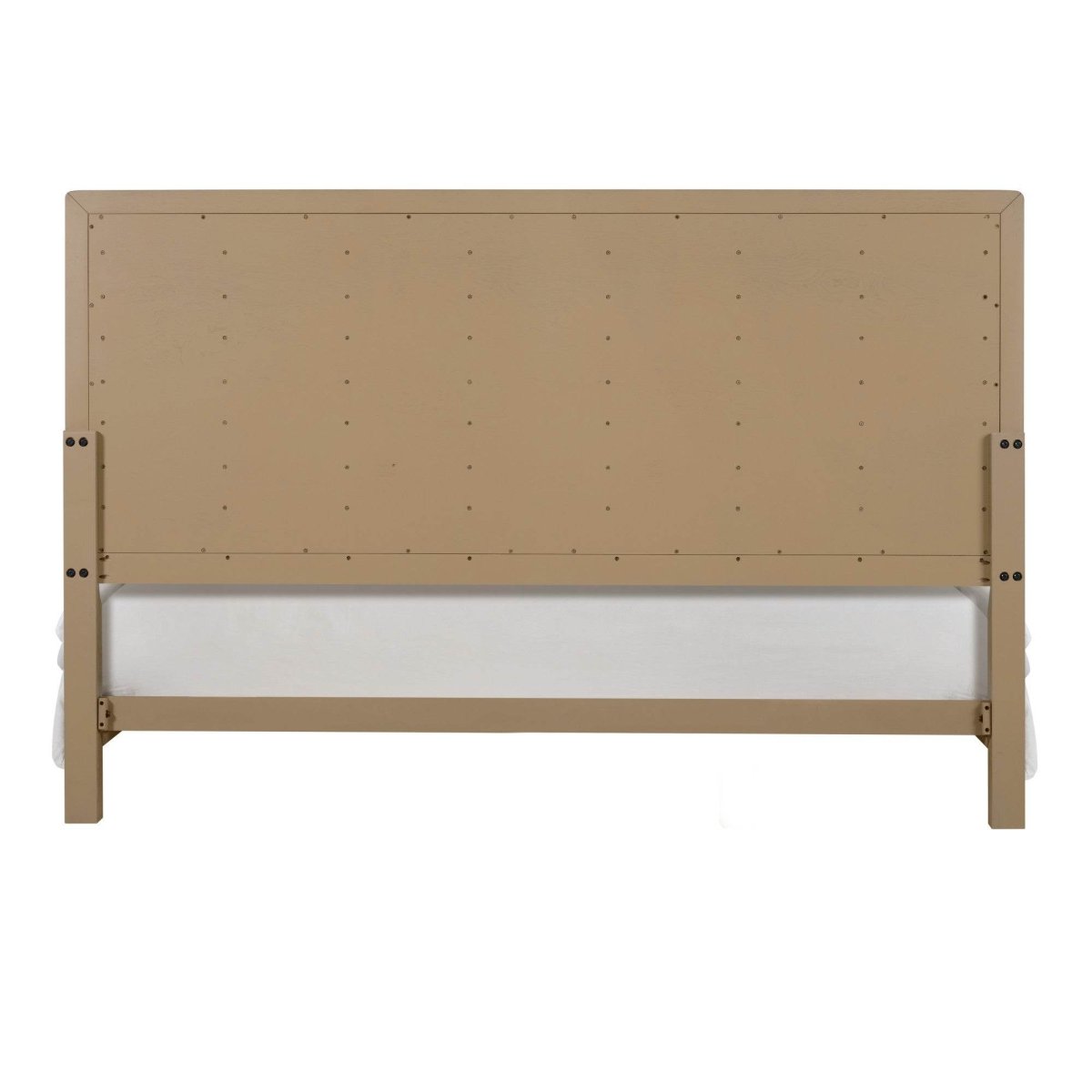 Queen Solid Wood Tan Panel Bed Frame - Serenova - Omega Lifestyles