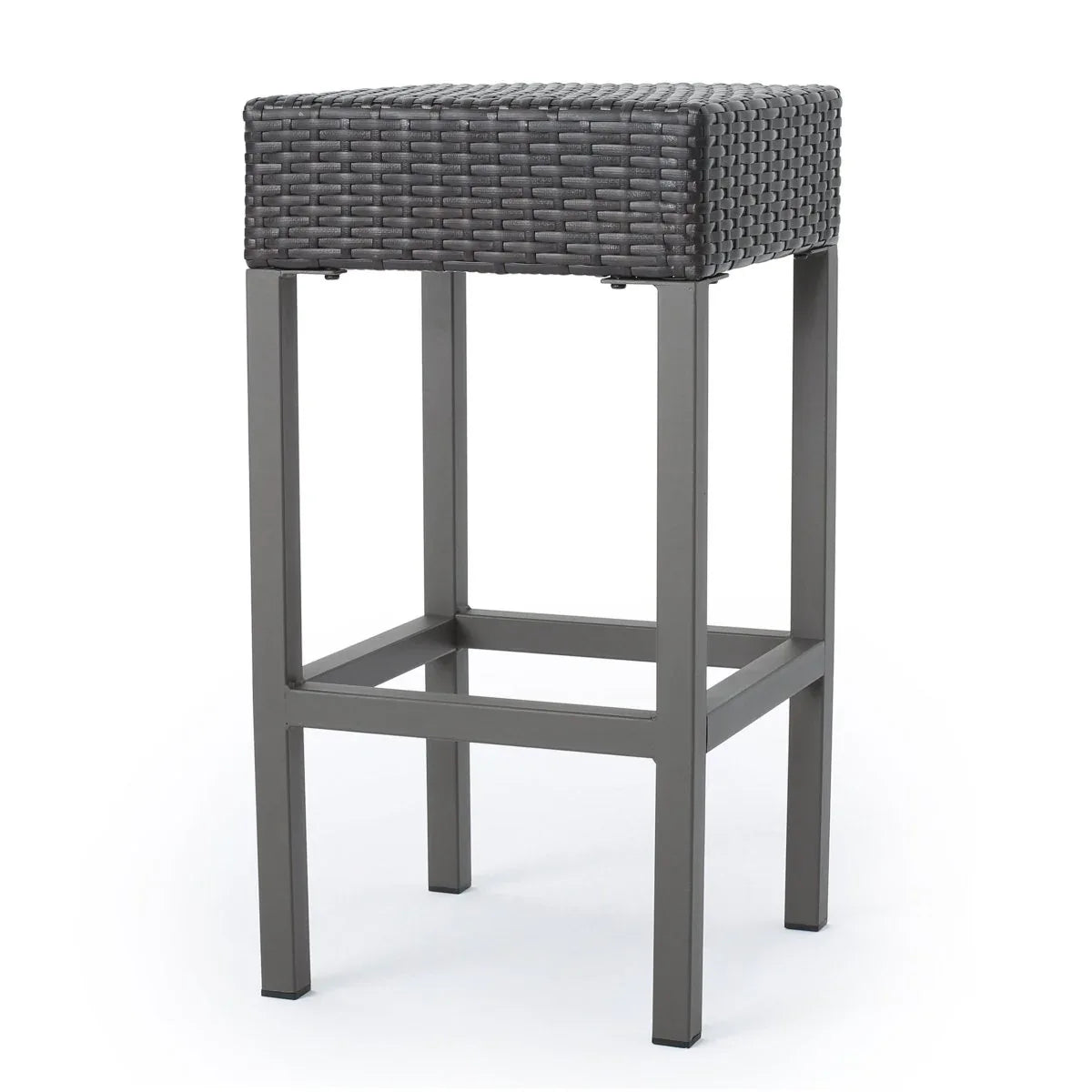 Rattan Brown Multi Bar Island With Stools and Storage - Omega Lifestyles