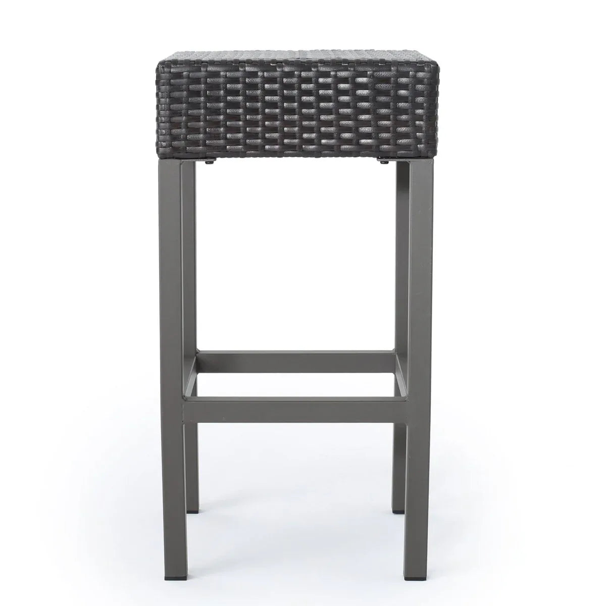 Rattan Brown Multi Bar Island With Stools and Storage - Omega Lifestyles