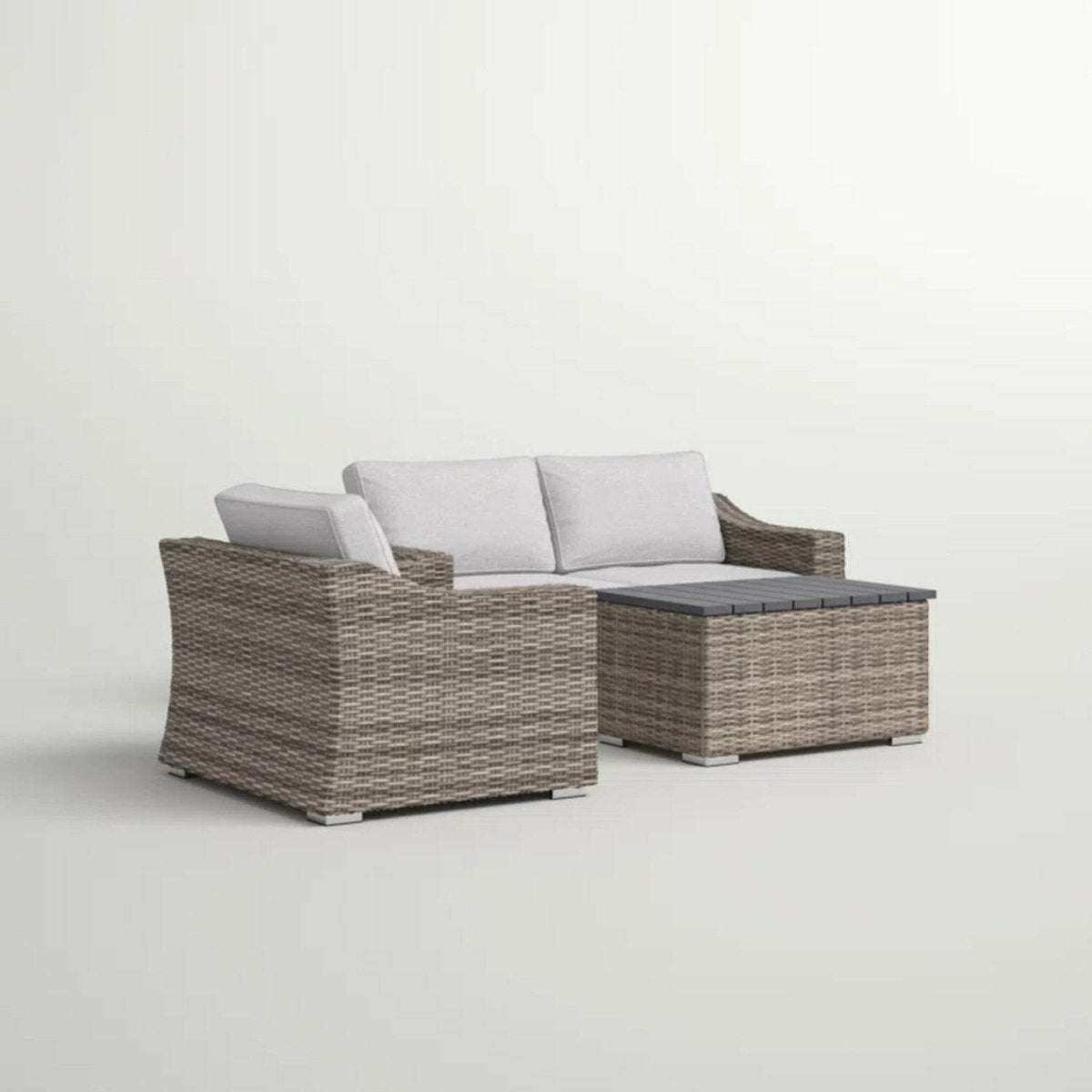 Rattan Wicker 3 - Person Outdoor Patio Seating Group - Serenova - Omega Lifestyles