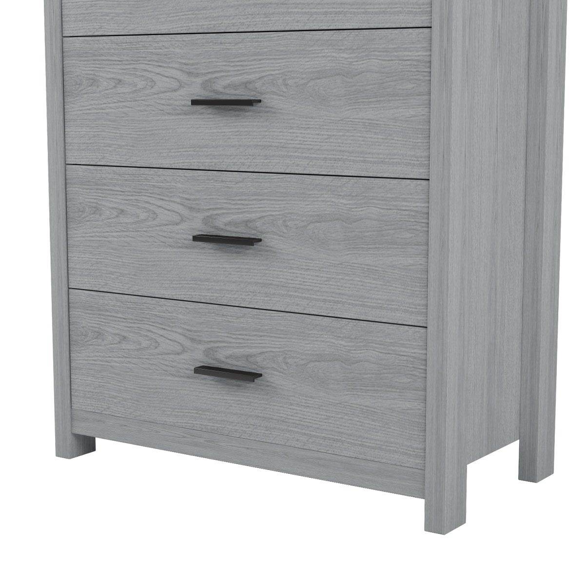 Retro American Country Style 5-Drawer Wooden Dresser - Omega Lifestyles
