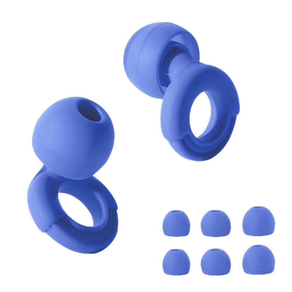 Reusable Soft Silicone Noise Reduction Earplugs Set - Sleep Galleria