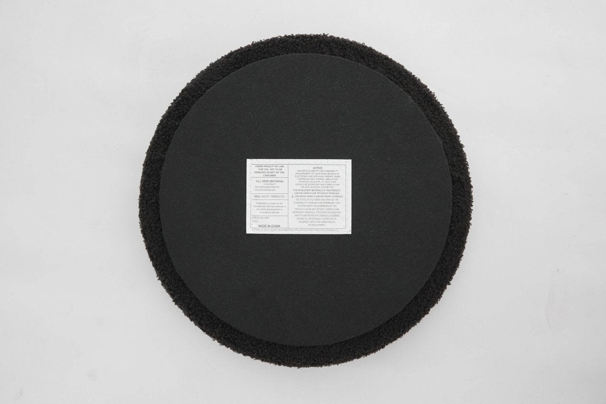 Round Upholstered Storage Ottoman With Removable Lid - Omega Lifestyles