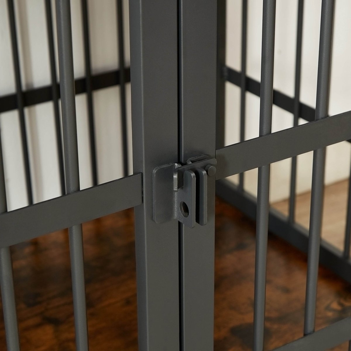 Rustic Brown Furniture Style Dog Crate With Wheels - Sleep Galleria