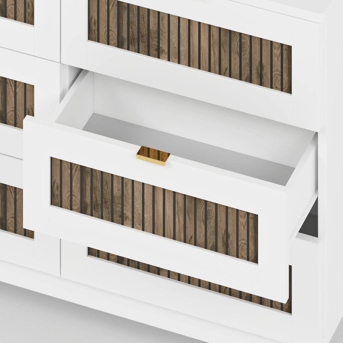 Rustic Farmhouse Wooden Dresser With 6 Drawers - Sleep Galleria