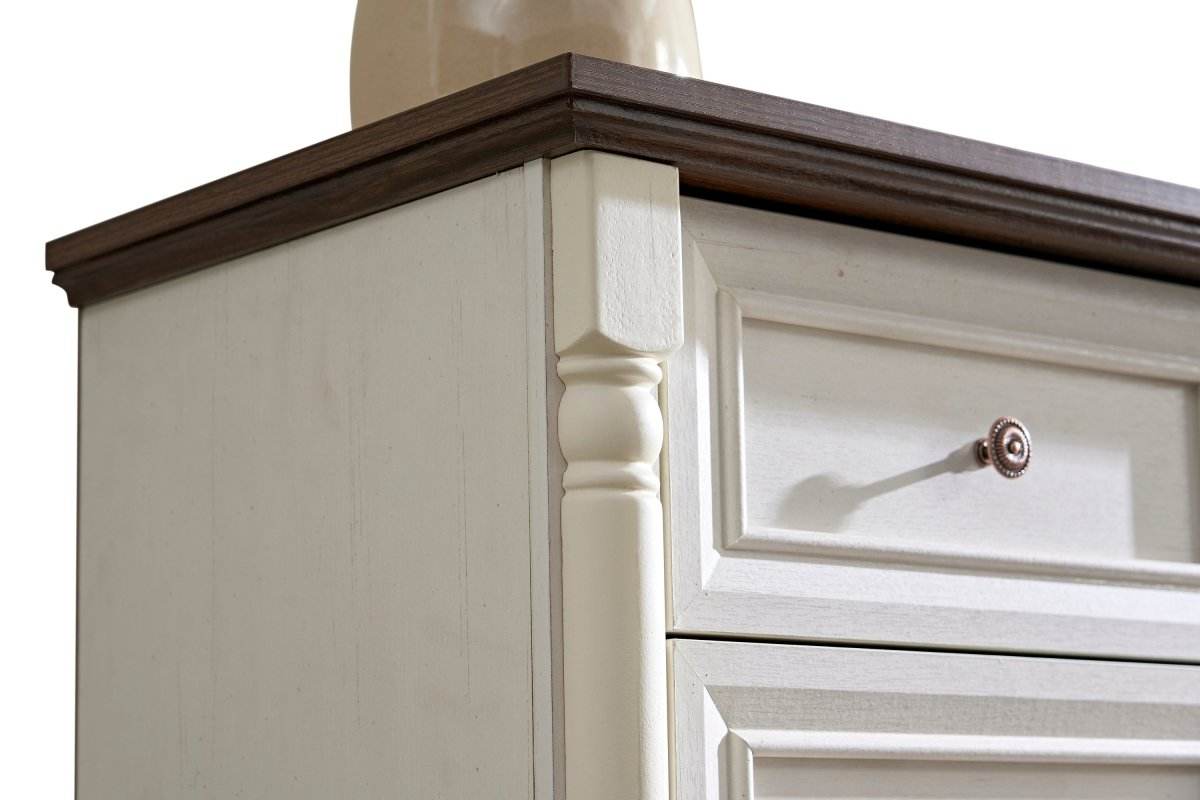 Rustic Walnut 10-Drawer Wooden Storage Dresser - Sleep Galleria