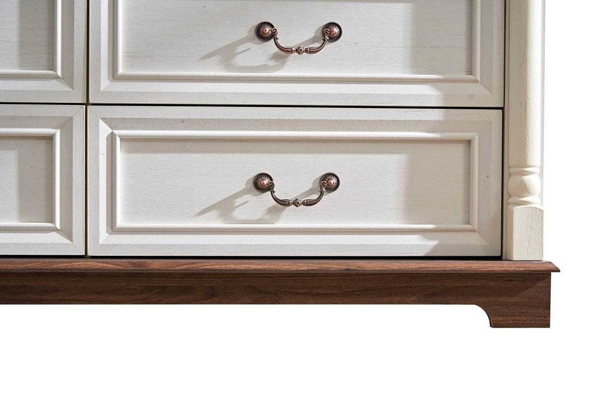 Rustic Walnut 10-Drawer Wooden Storage Dresser - Sleep Galleria