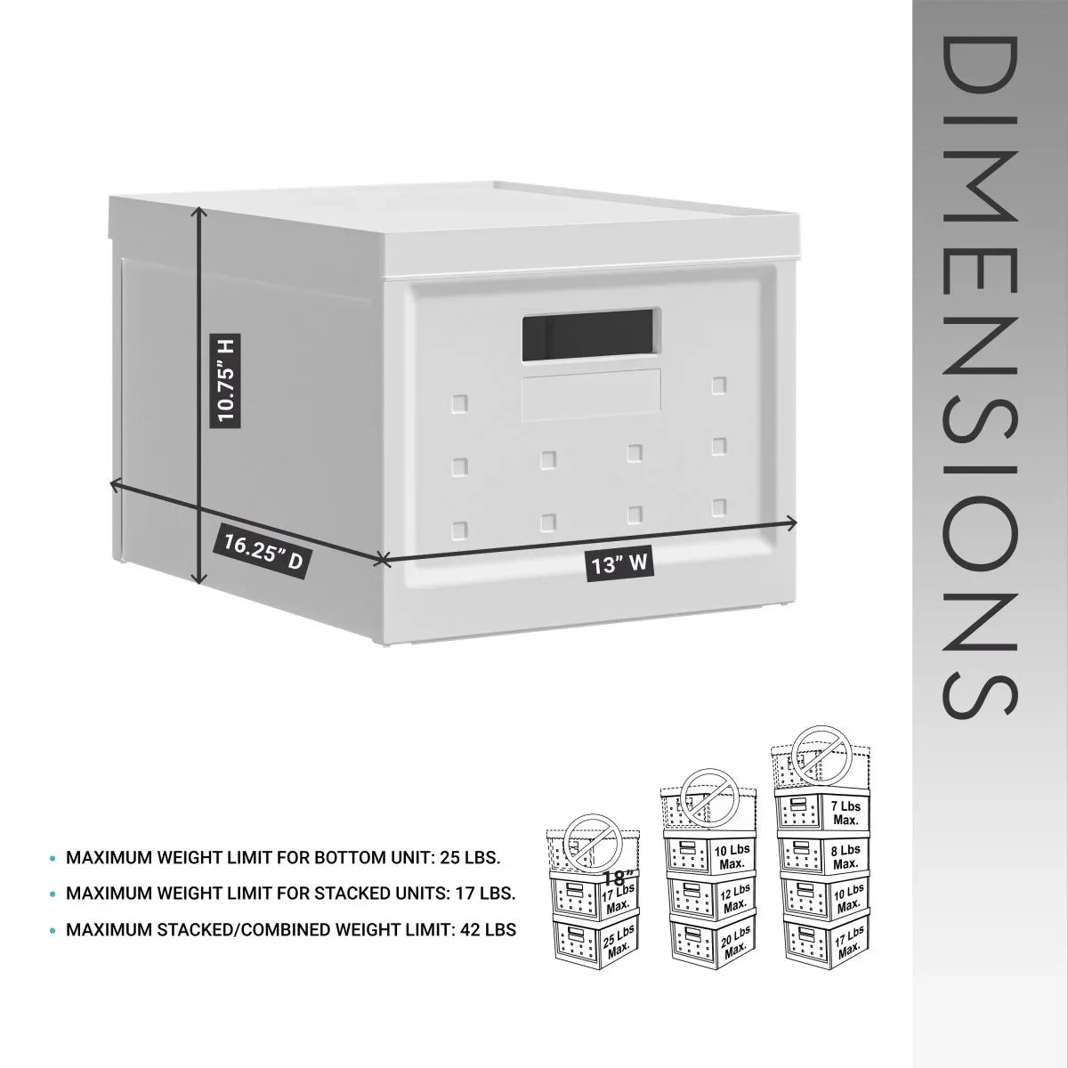 Set of 2 Collapsible Stackable Plastic Storage Boxes With Lids - Omega Lifestyles