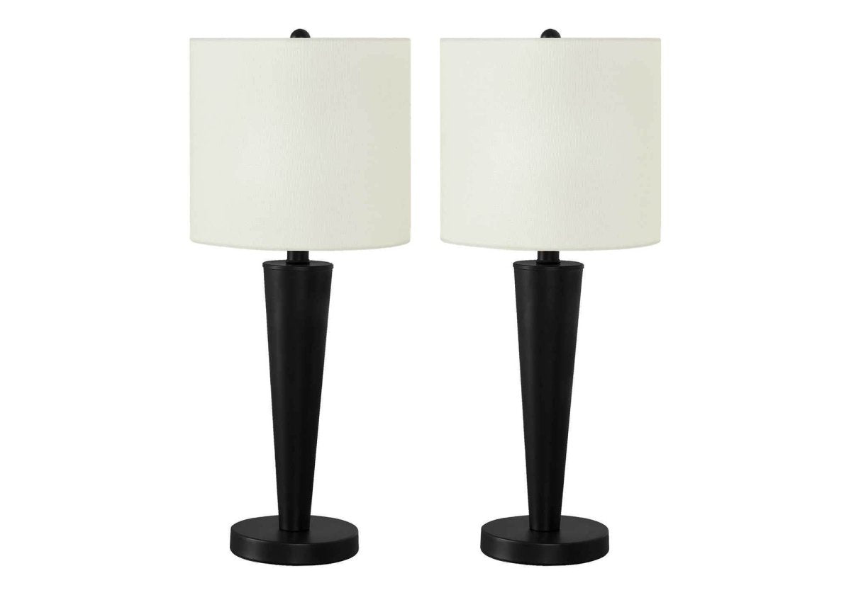 Set of 2 Contemporary Black Metal USB Table Lamps - Sleep Galleria