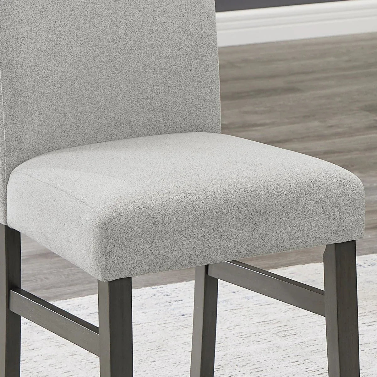 Set Of 2 Light Gray Fabric Parsons Dining Chairs - Omega Lifestyles