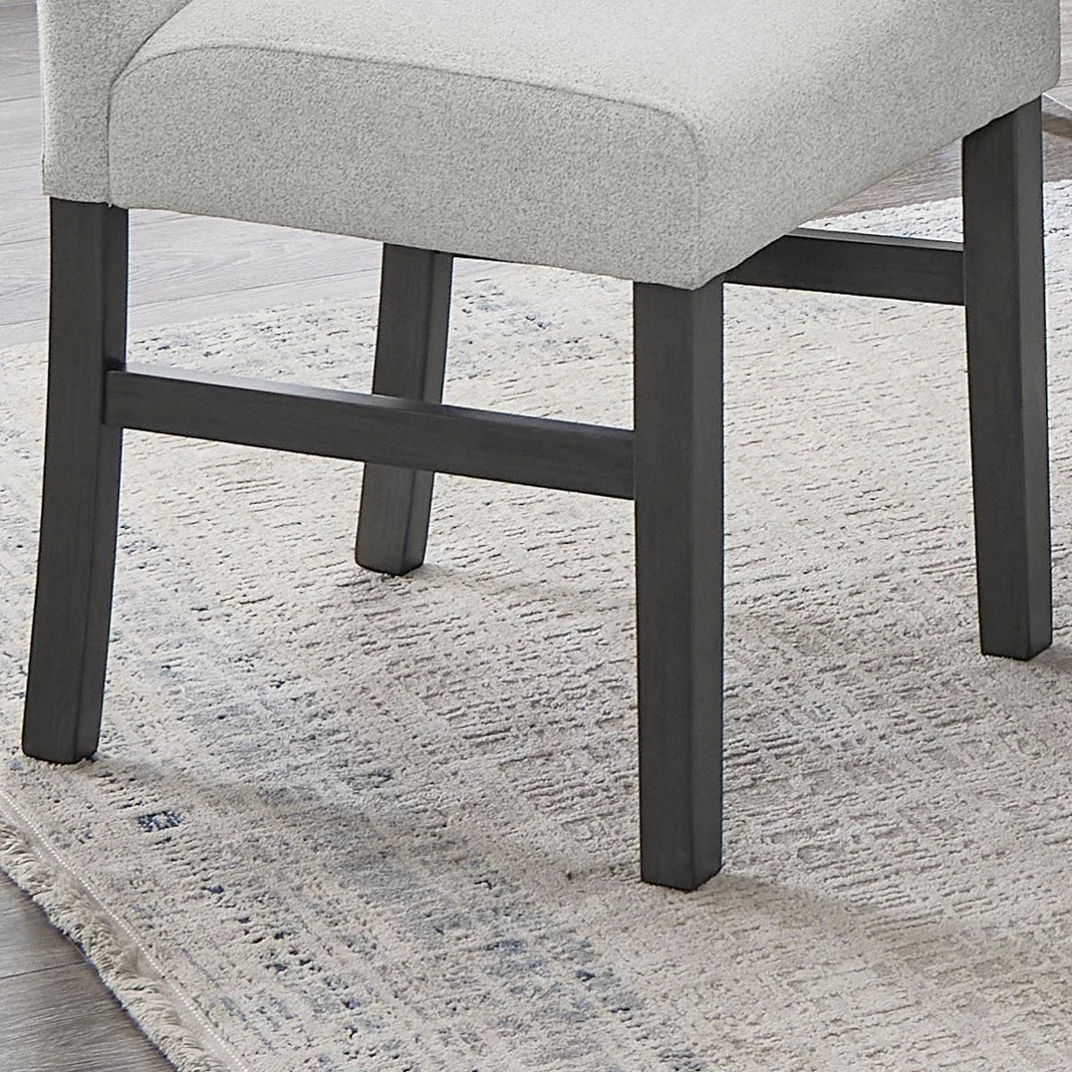 Set Of 2 Light Gray Fabric Parsons Dining Chairs - Omega Lifestyles