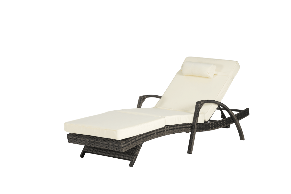 Set Of 2 Outdoor Adjustable Wicker Reclining Lounge Chairs - Sleep Galleria