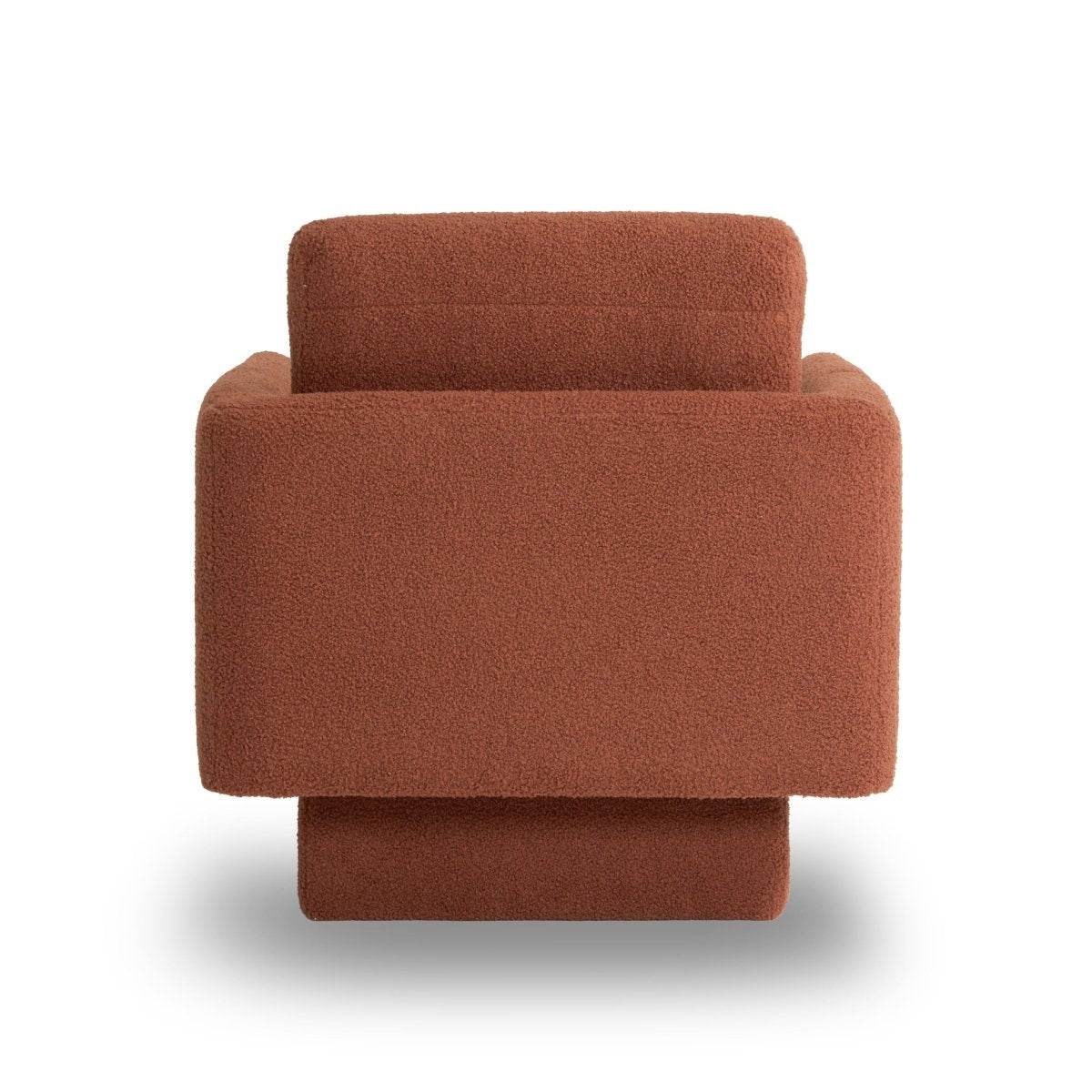 Set of 2 Teddy Sherpa Boucle Swivel Accent Chairs - Omega Lifestyles