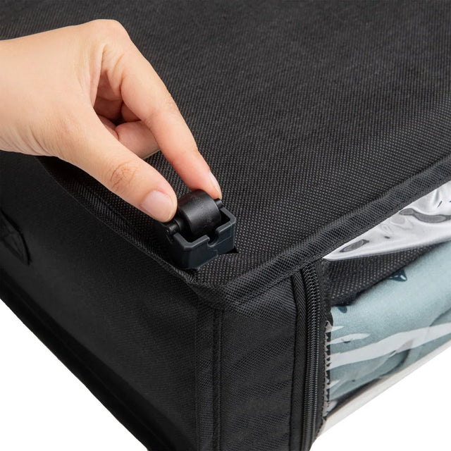 Set of 2 Under-Bed Rolling Storage Containers With Transparent Cover - Omega Lifestyles