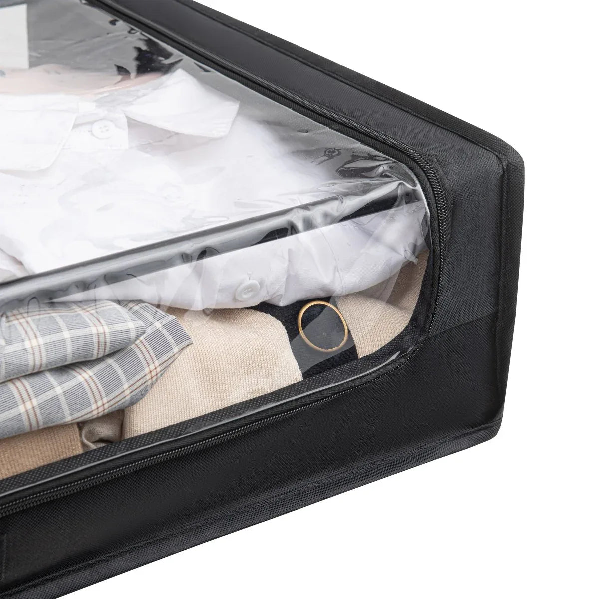 Set of 2 Under-Bed Rolling Storage Containers With Transparent Cover - Omega Lifestyles