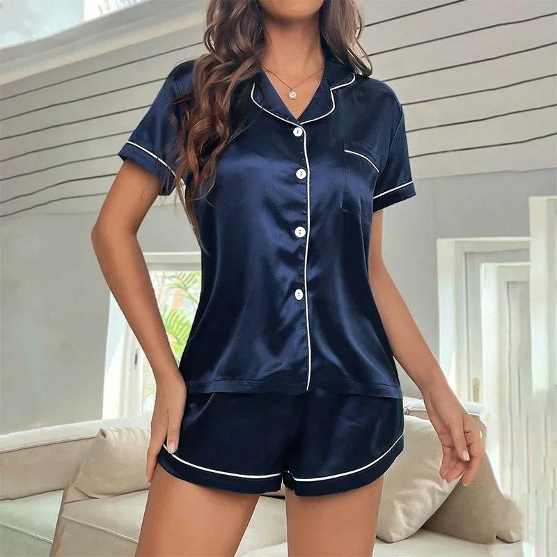 Silk Touch Summer Two-Piece Women's Pajamas Set - Omega Lifestyles