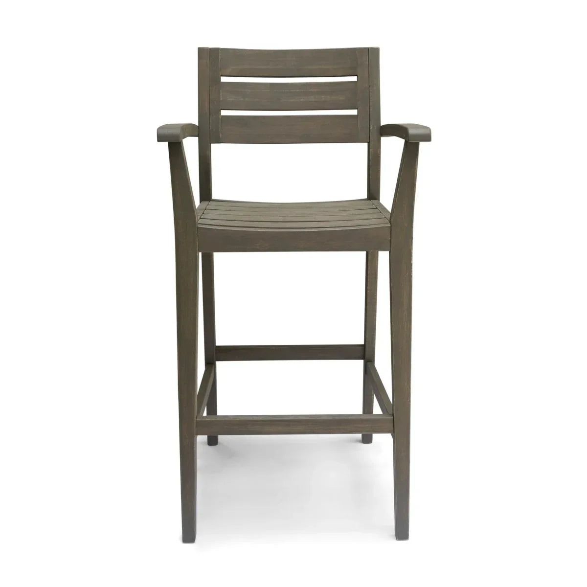 Sleek Grey Wood Outdoor Barstool - Omega Lifestyles