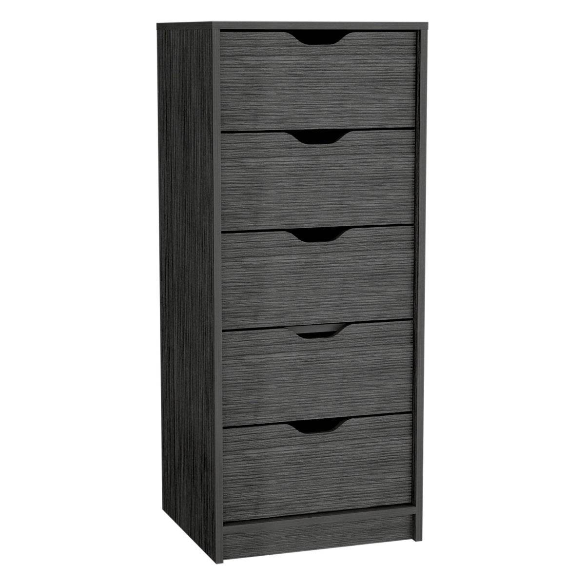 Slim 5-Drawer Oak Pine Storage Dresser - Sleep Galleria