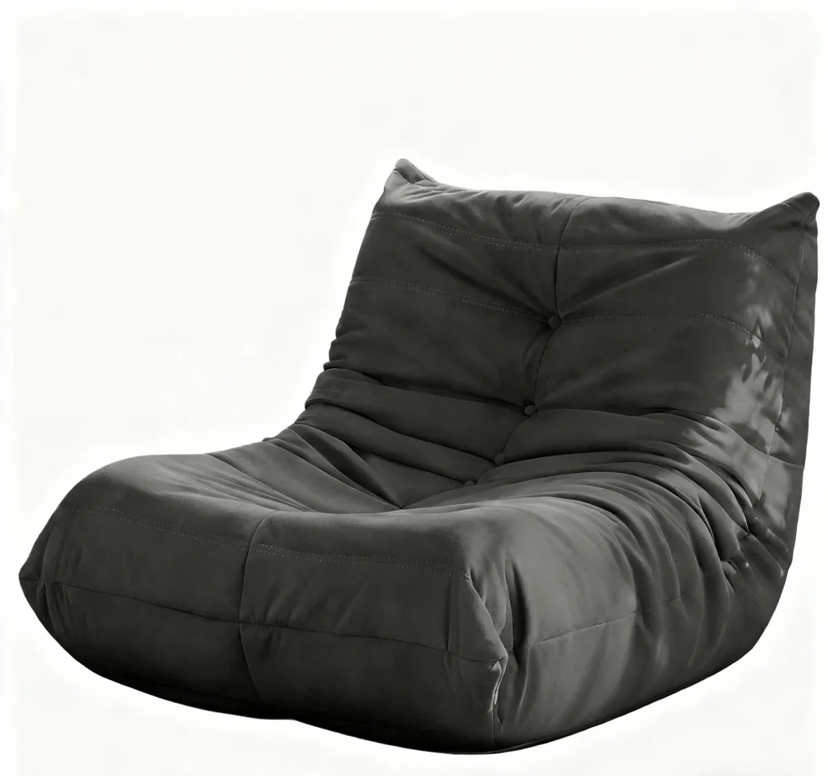 Soft Memory Foam Corduroy Accent Chair Gray Bedroom Seating - Omega Lifestyles