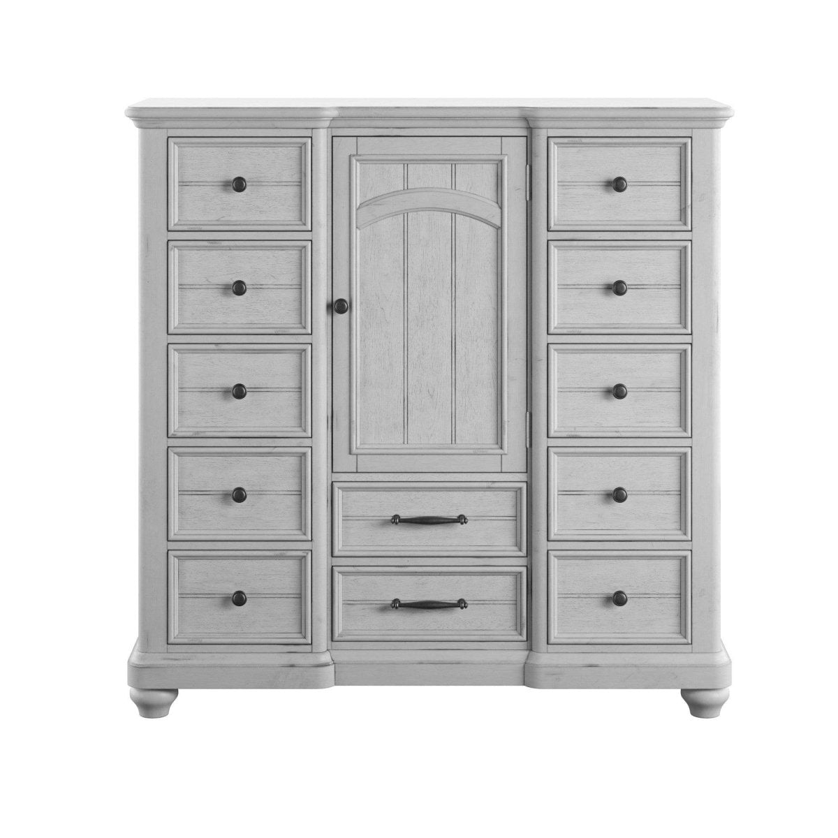 Solid Wood Gray 12 - Drawer Master Chest Cabinet - Serenova - Omega Lifestyles