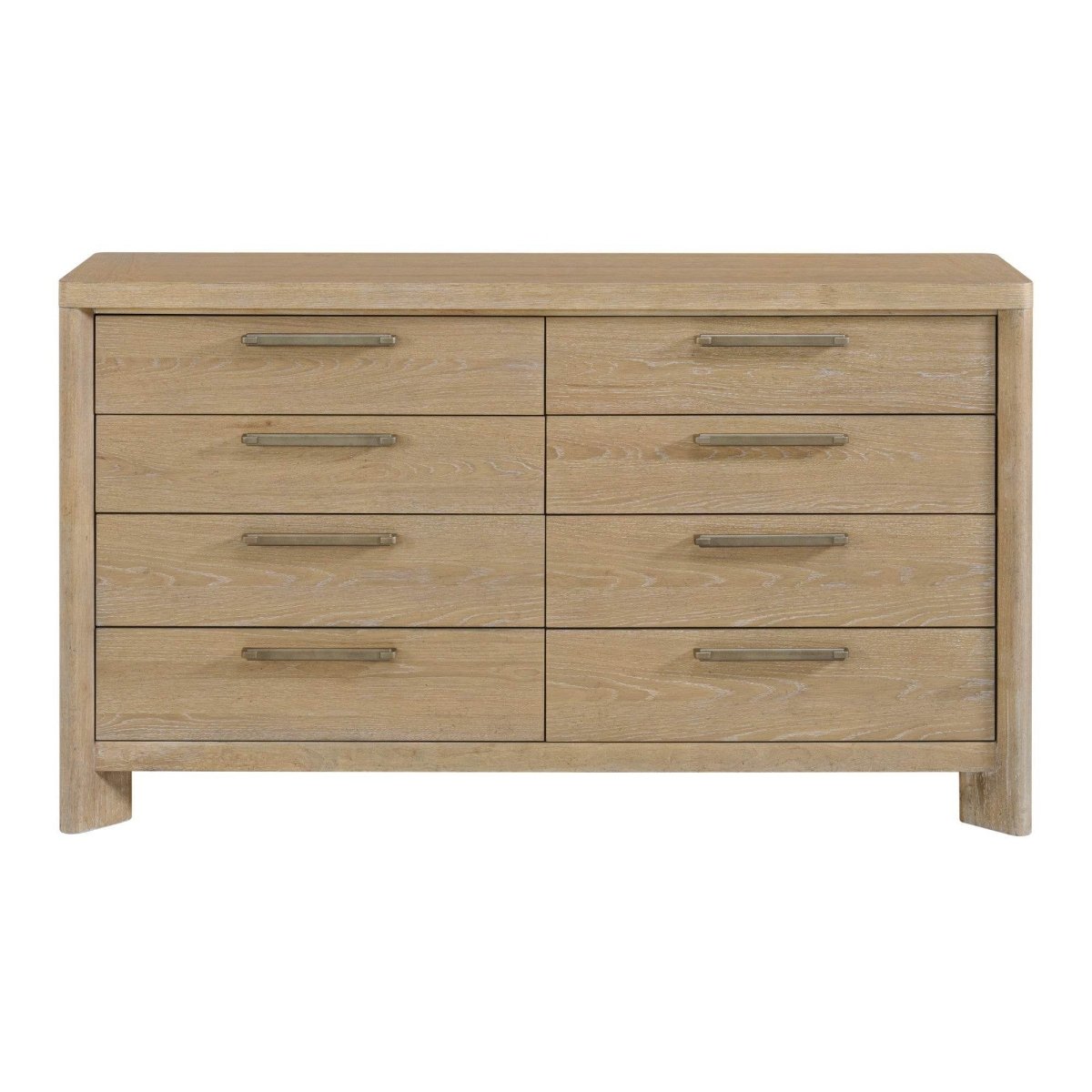 Tan Solid Wood Contemporary 8 - Drawer Dresser - Serenova - Omega Lifestyles