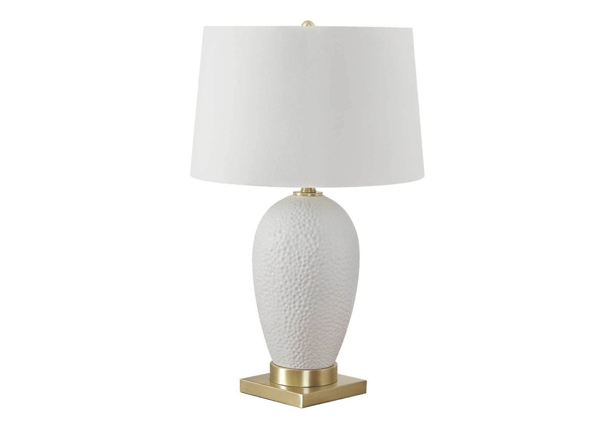 Transitional 26-Inch White Ceramic Table Lamp - Sleep Galleria