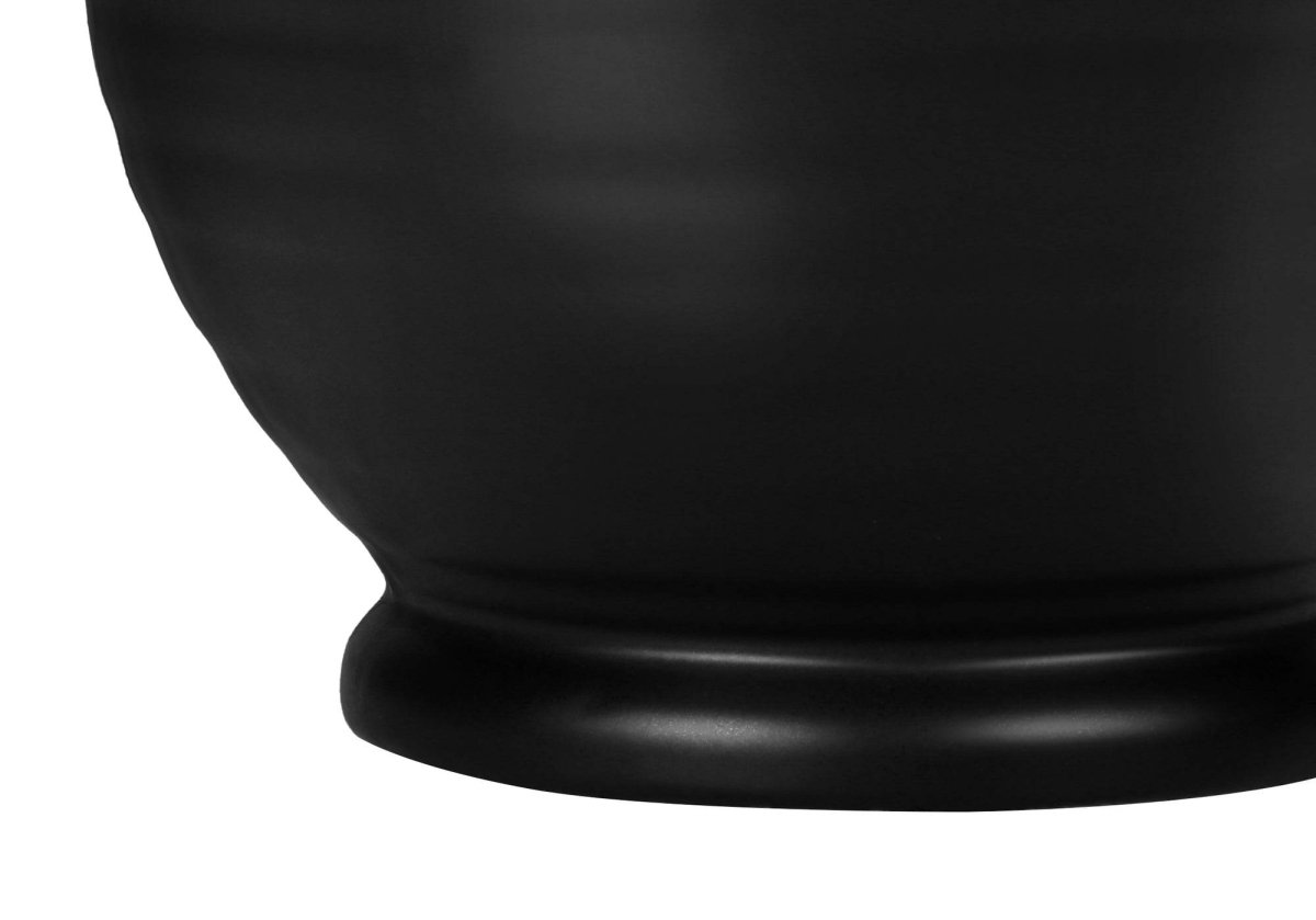 Transitional Black Ceramic Table Lamp With Ivory Shade - Sleep Galleria