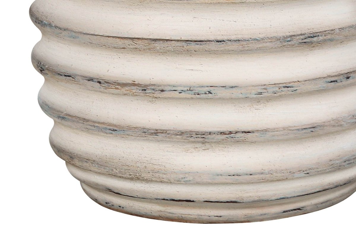 Transitional Cream Resin Textured 28-Inch Table Lamp - Sleep Galleria