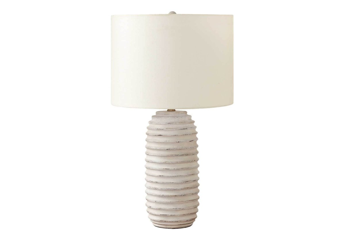 Transitional Cream Resin Textured 28-Inch Table Lamp - Sleep Galleria