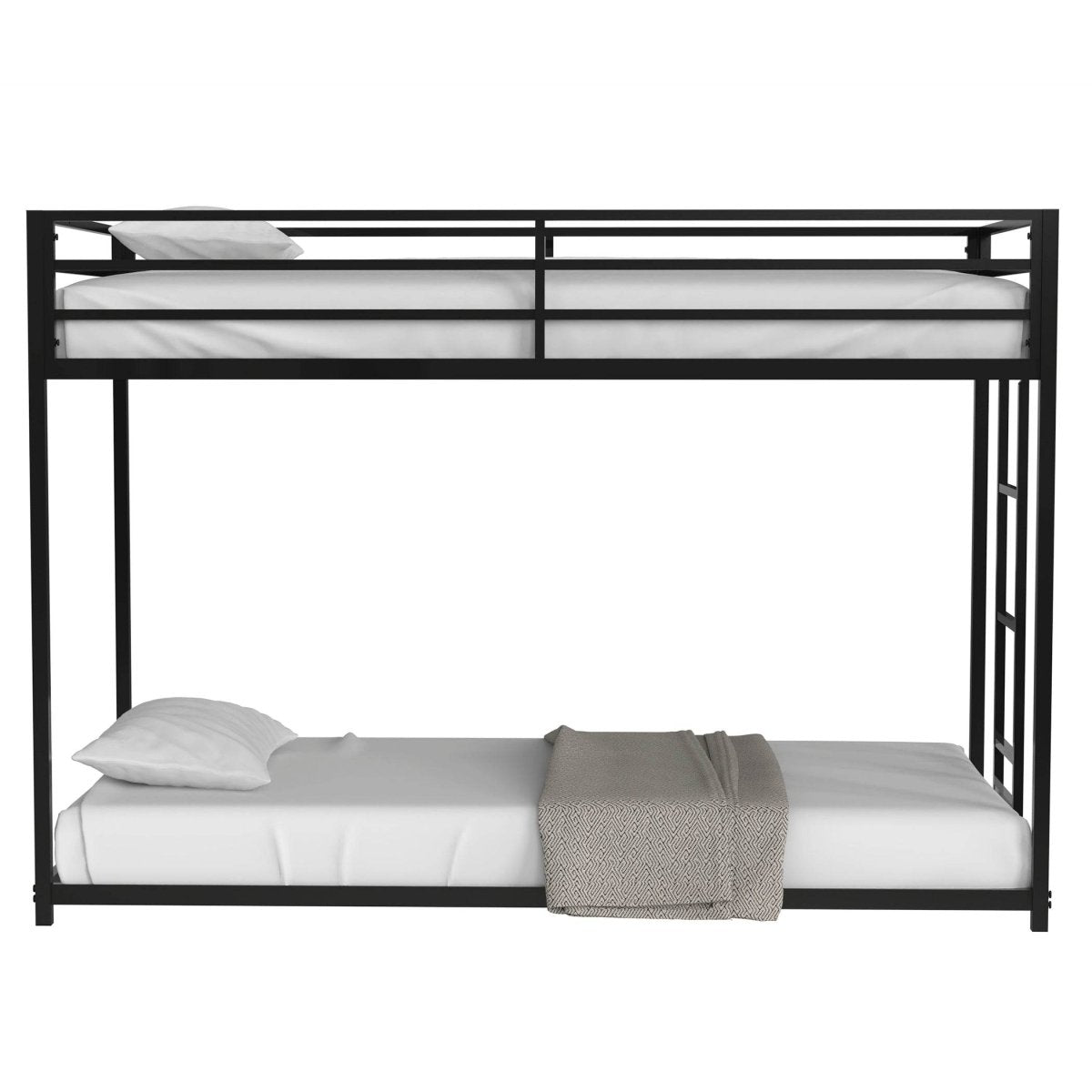 Twin Classic Metal Twin Over Twin Bunk Bed Frame - Serenova - Omega Lifestyles