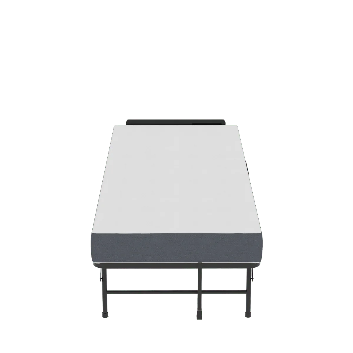 Twin Folding Bed Frame With Adjustable Headboard And 5-Inch Memory Foam Mattress - Omega Lifestyles