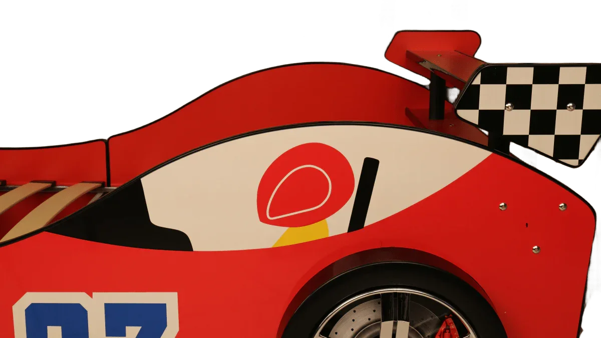 Twin Kids Racing Car Bed Frame With LED Light - Omega Lifestyles