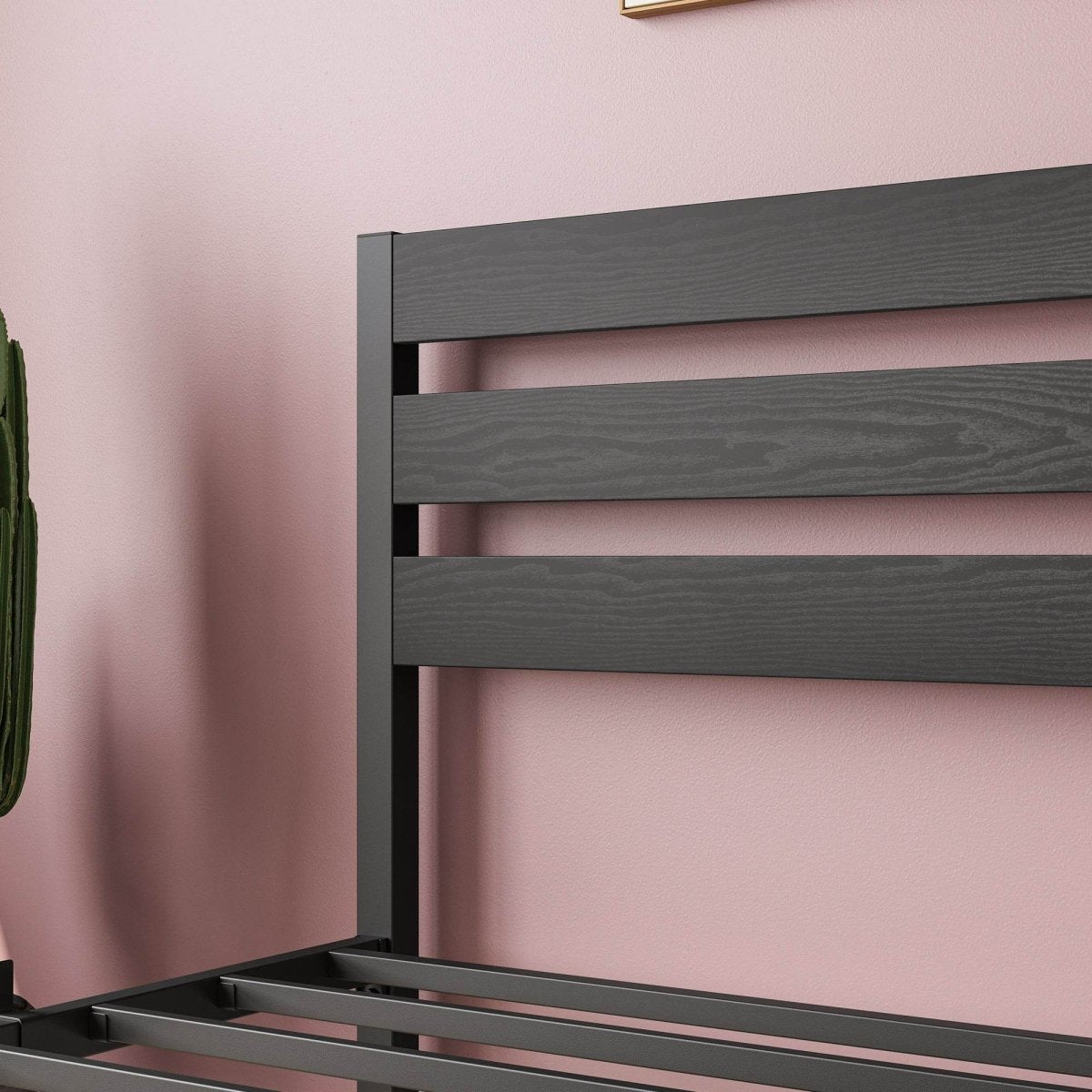 Twin Metal And Wood Platform Bed Frame With Storage - Serenova - Omega Lifestyles