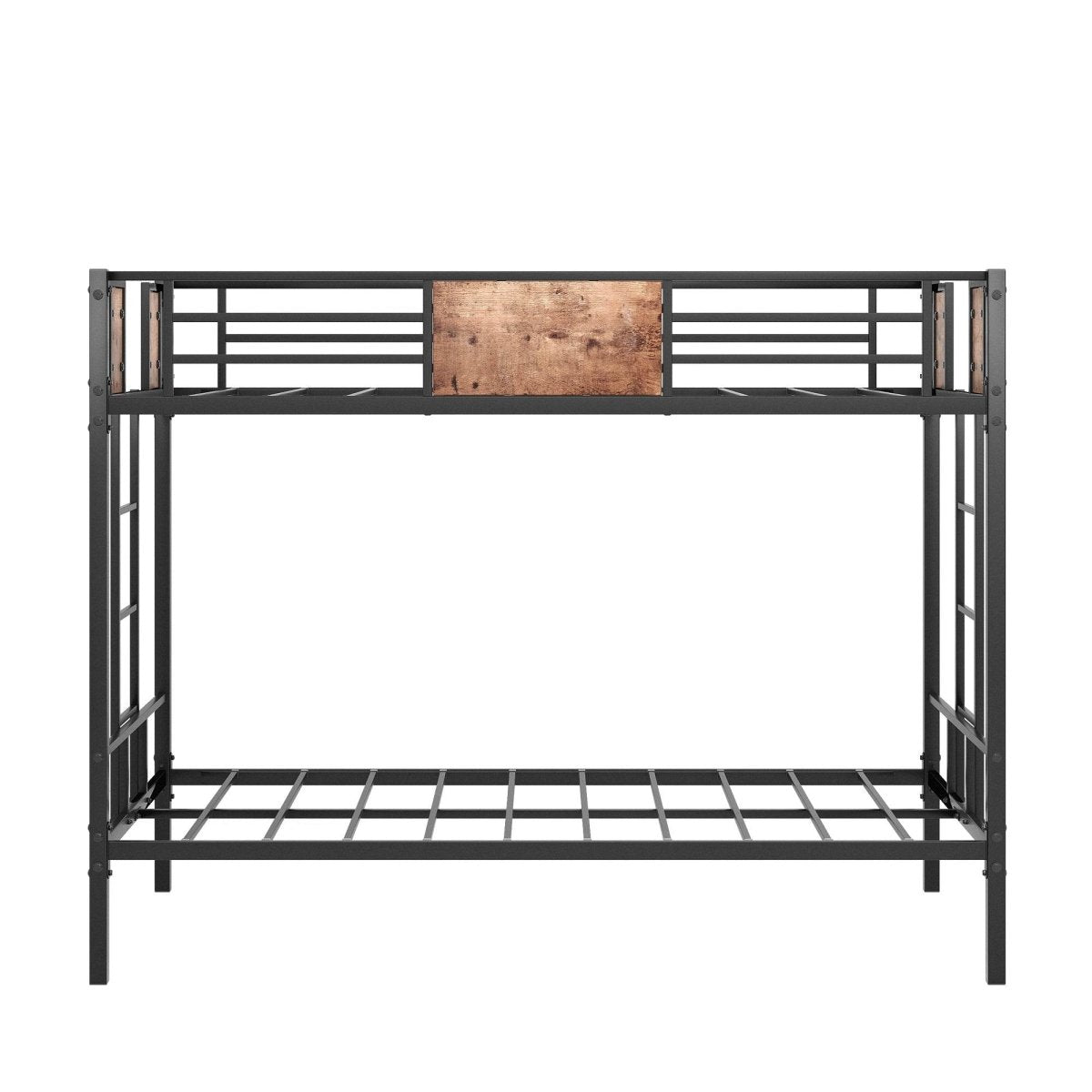 Twin Over Twin Heavy Duty Metal Bunk Bed Frame - Serenova - Omega Lifestyles