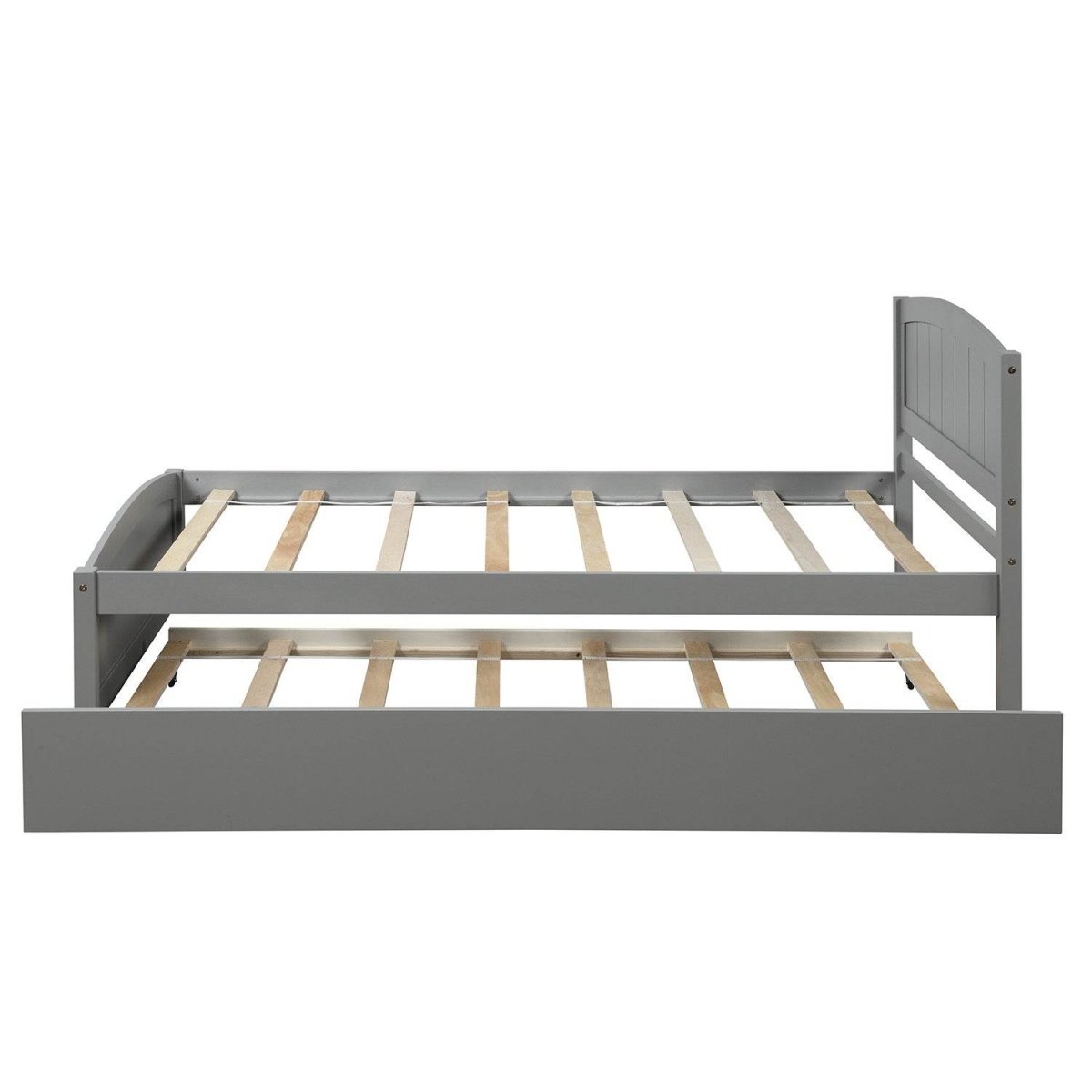 Twin Solid Pine Wood Platform Bed With Trundle - Serenova - Omega Lifestyles
