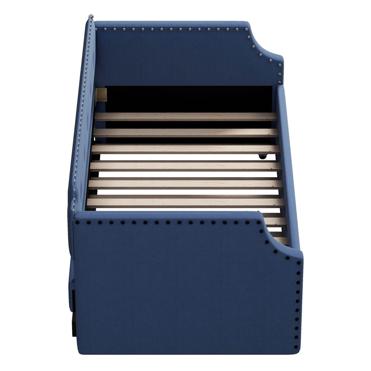 Upholstered Linen Twin Daybed With Trundle - Sleep Galleria