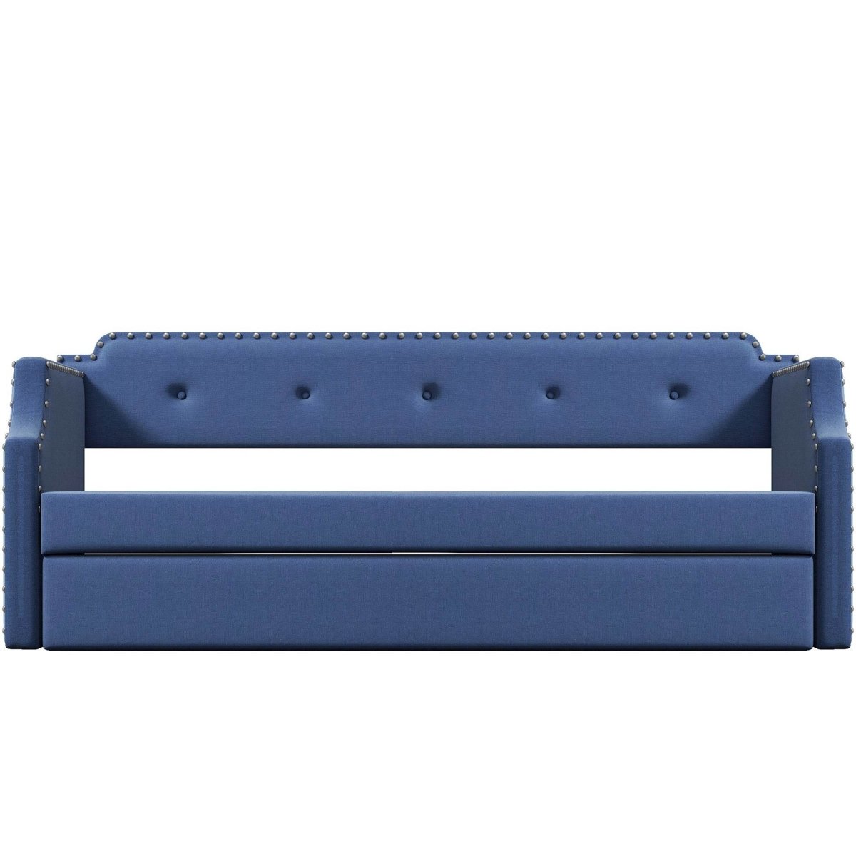 Upholstered Linen Twin Daybed With Trundle - Sleep Galleria