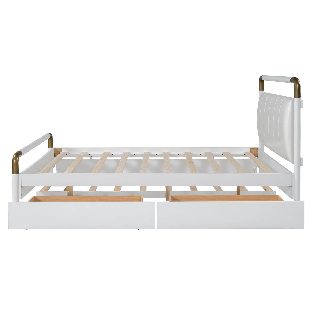 Upholstered Platform Bed With Trundle And Storage Drawers - Sleep Galleria