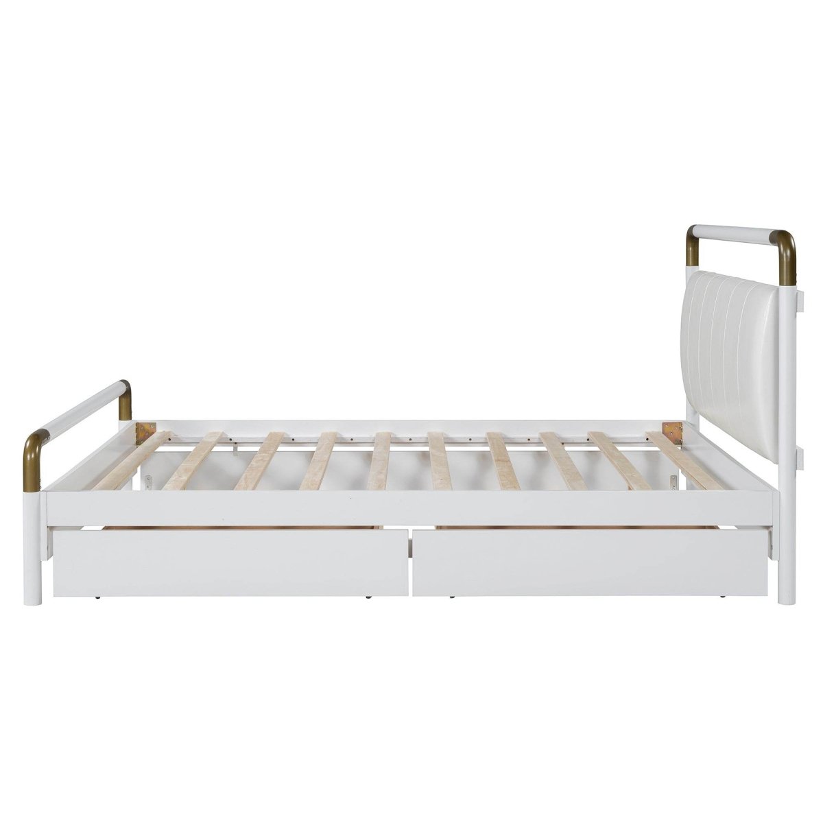 Upholstered Platform Bed With Trundle And Storage Drawers - Sleep Galleria