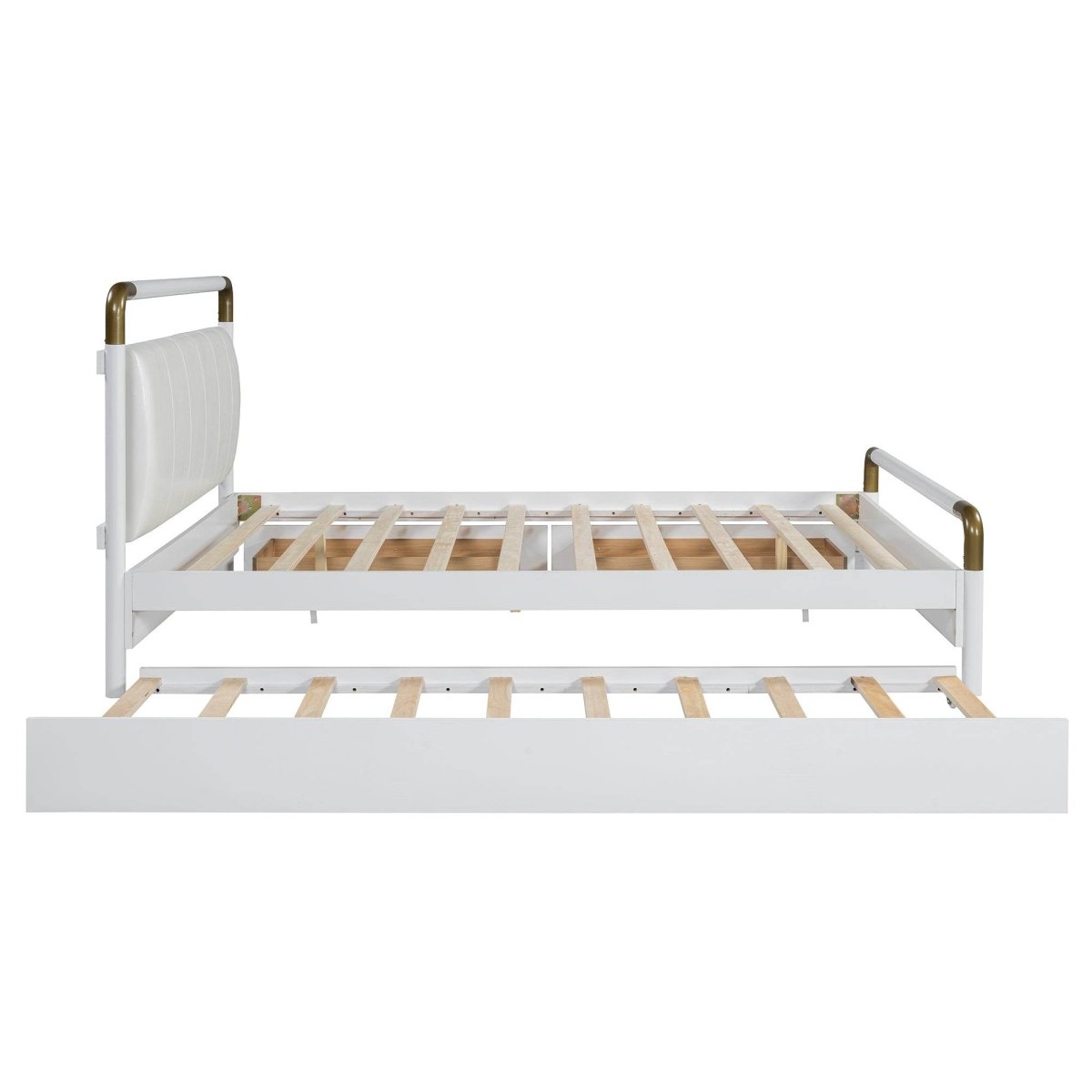 Upholstered Platform Bed With Trundle And Storage Drawers - Sleep Galleria