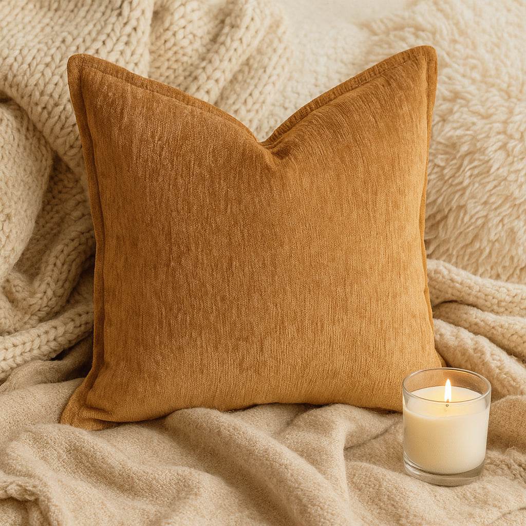 Velvet Mocha Glow Plush Throw Pillow 20 - Inch - Serenova - Omega Lifestyles