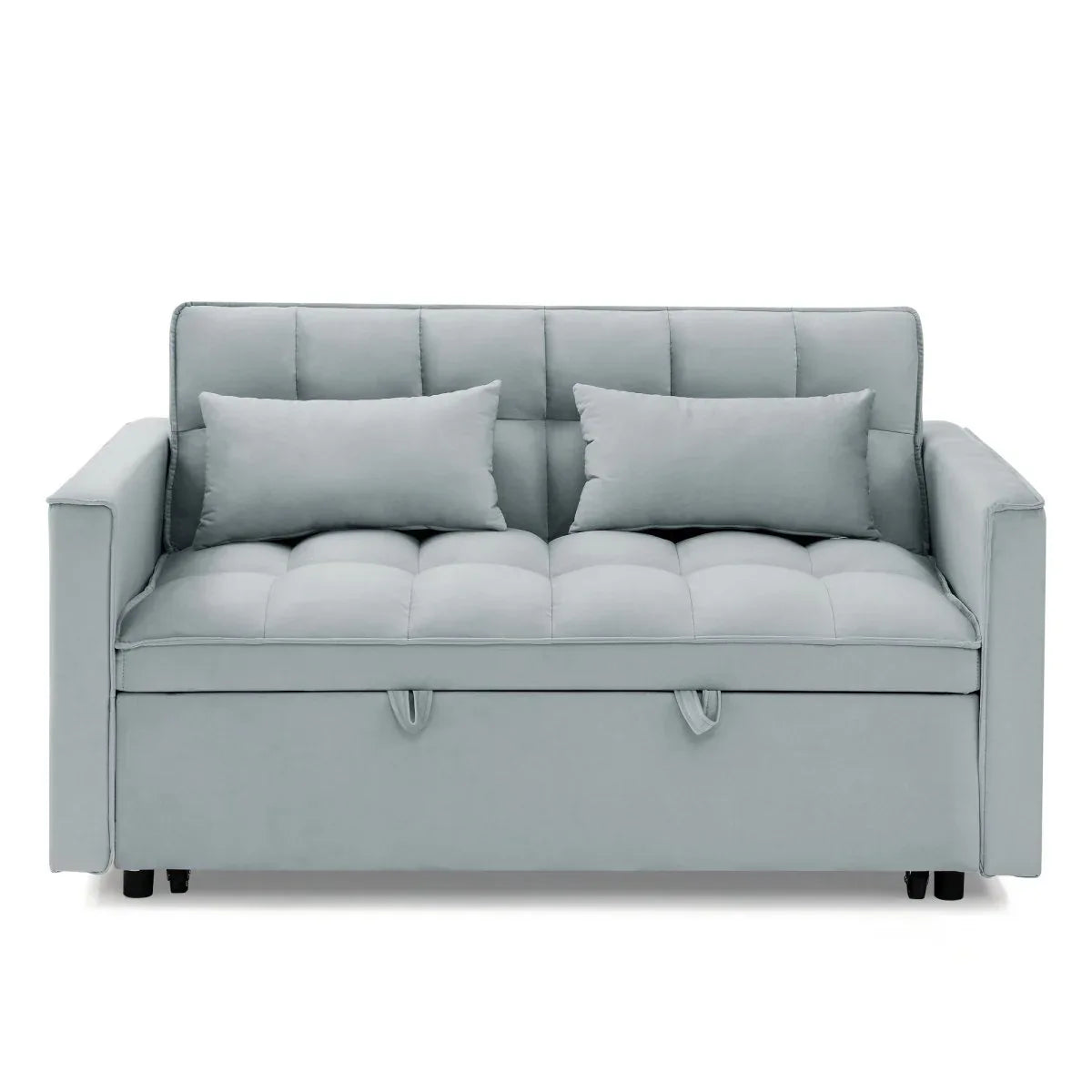 Velvet Upholstered Foldable Adjustable Back Sofa Bed - Omega Lifestyles