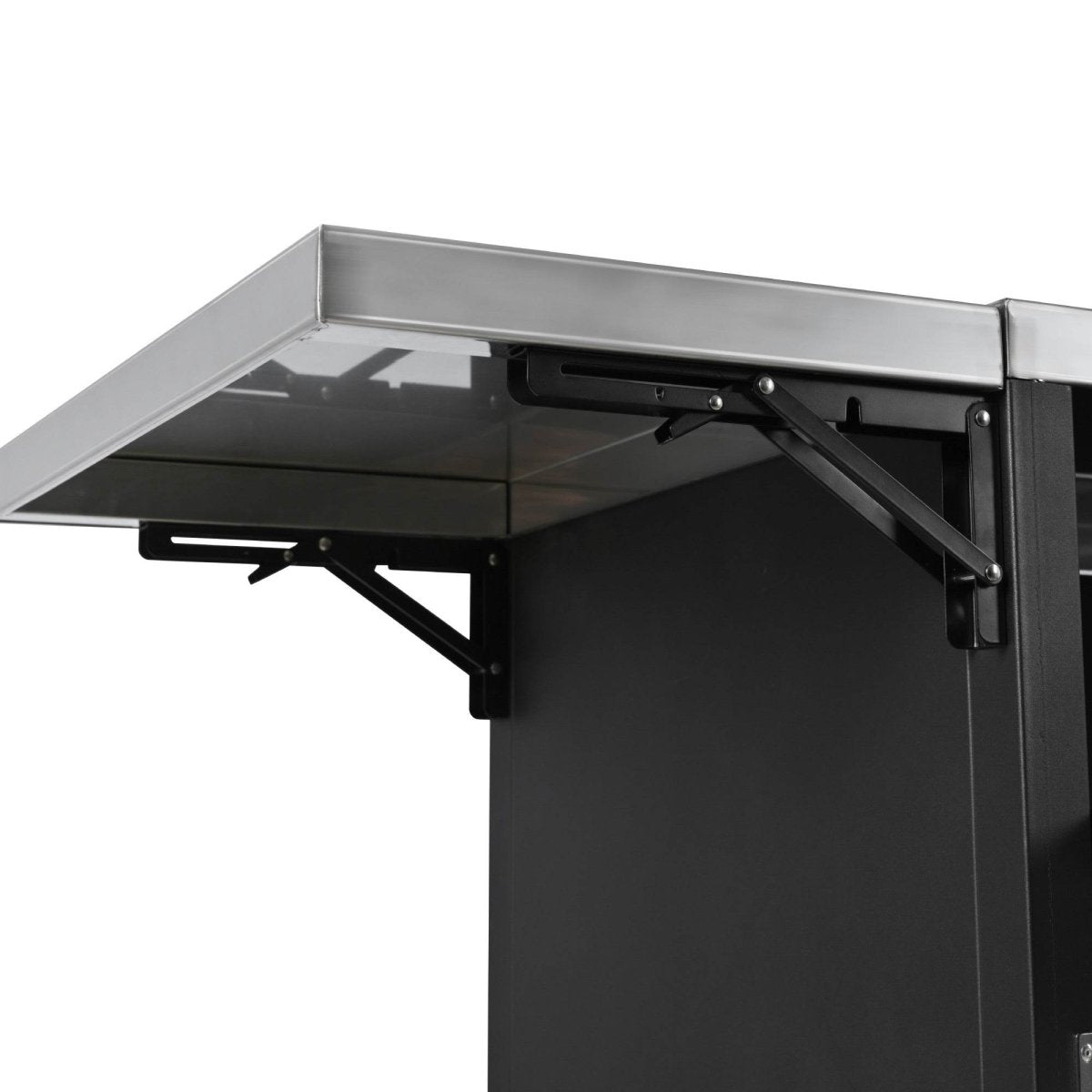Versatile Matte Black Iron Stainless Steel Outdoor Cabinet - Omega Lifestyles