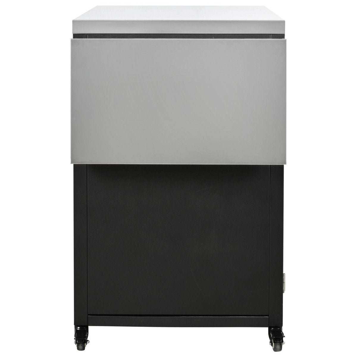 Versatile Matte Black Iron Stainless Steel Outdoor Cabinet - Omega Lifestyles