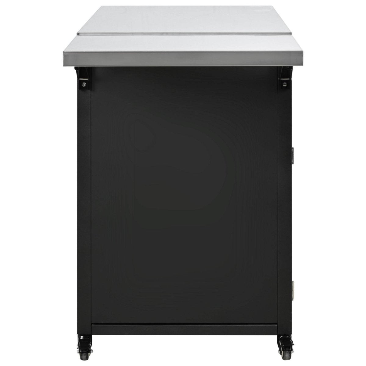 Versatile Matte Black Iron Stainless Steel Outdoor Cabinet - Omega Lifestyles