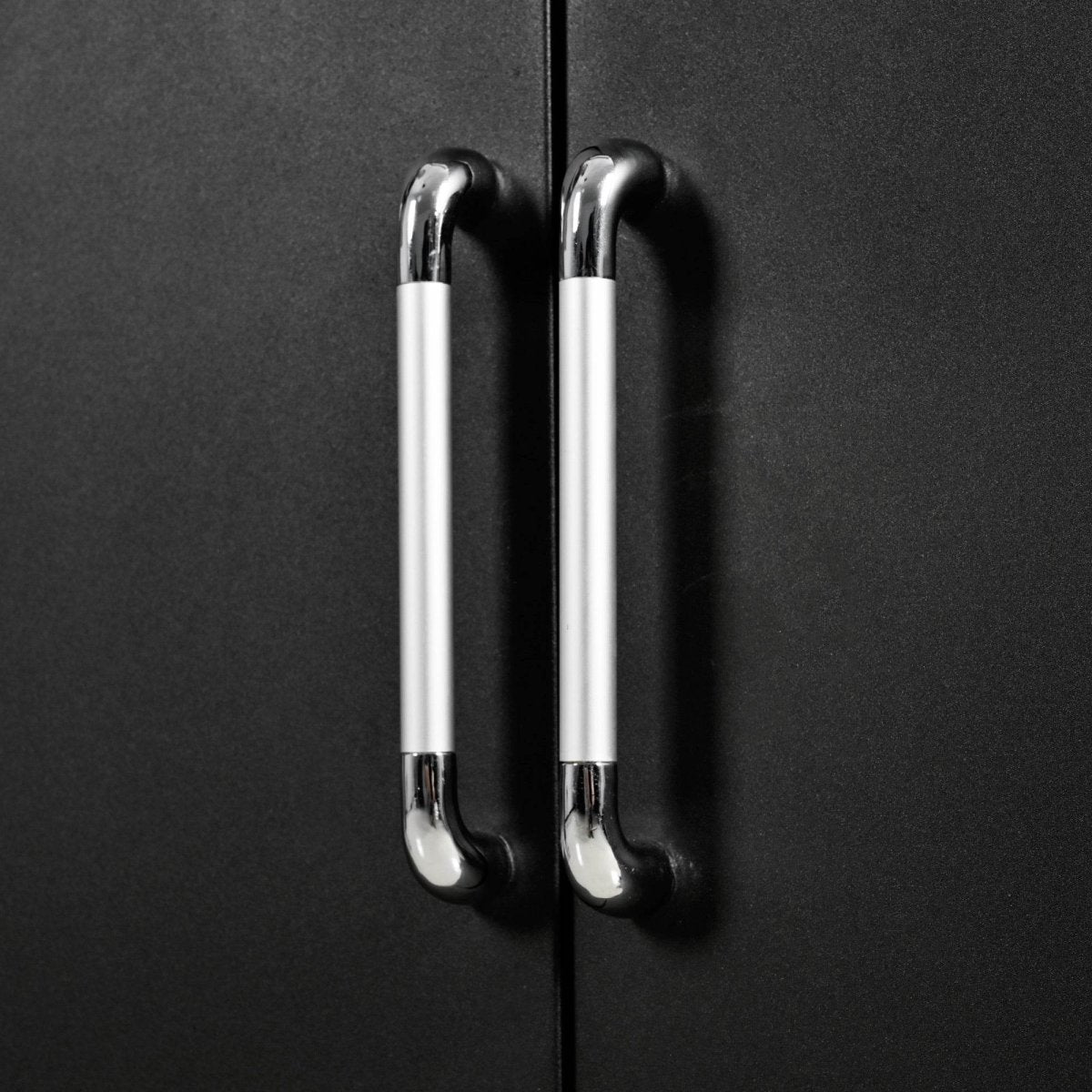 Versatile Matte Black Iron Stainless Steel Outdoor Cabinet - Omega Lifestyles